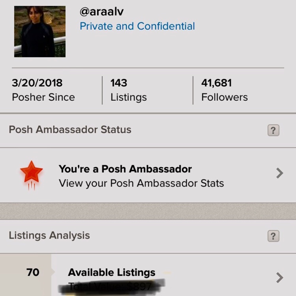 🥳 I’m a Posh Ambassador, shop with confidence 🥳
